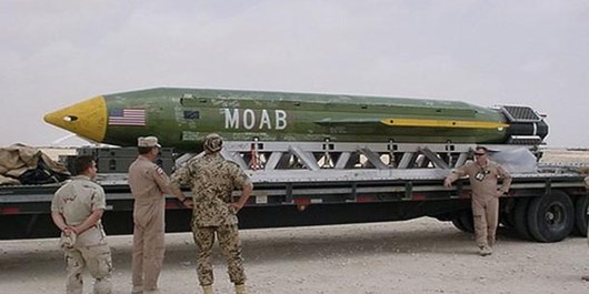 آمریکا بزرگترین بمب غیراتمی خود را در افغانستان آزمایش کرد