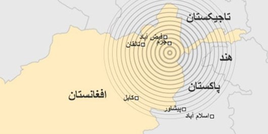 زلزله ۵٫۱ ریشتری مرز تاجیکستان و افغانستان را لرزاند