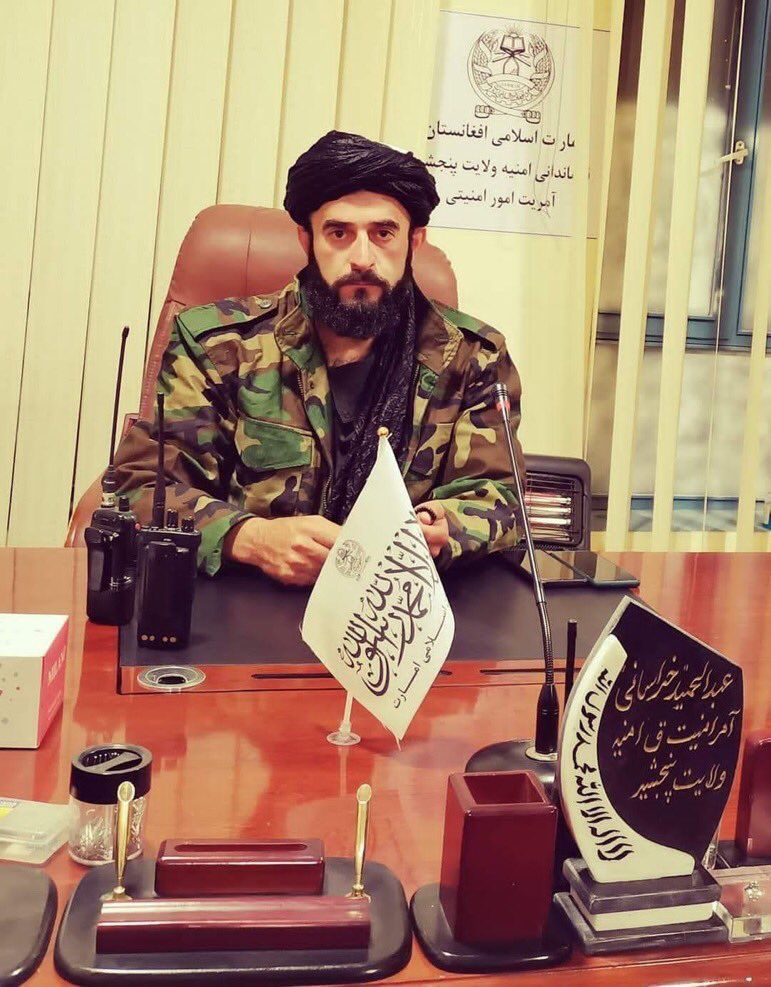 عبدالحمید خراسانی آمر امنیت طالبان برای پنجشیر به دلیل «اختلافات داخلی» استعفا داد.